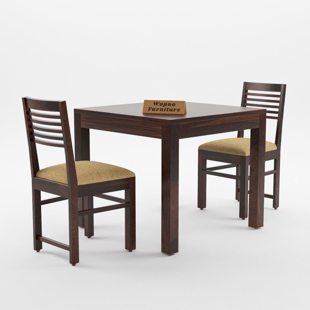 Norvik Sheesham Wood Dining Set 2 Seater (Walnut Finish)
