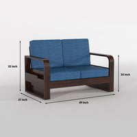 Orynel Sheesham Wooden 4 Seater Sofa Set (Walnut Finish)