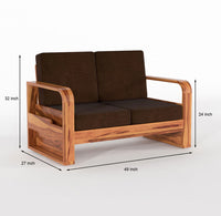 Zandor Sheesham Wooden 6 Seater Sofa Set (Honey Finish)
