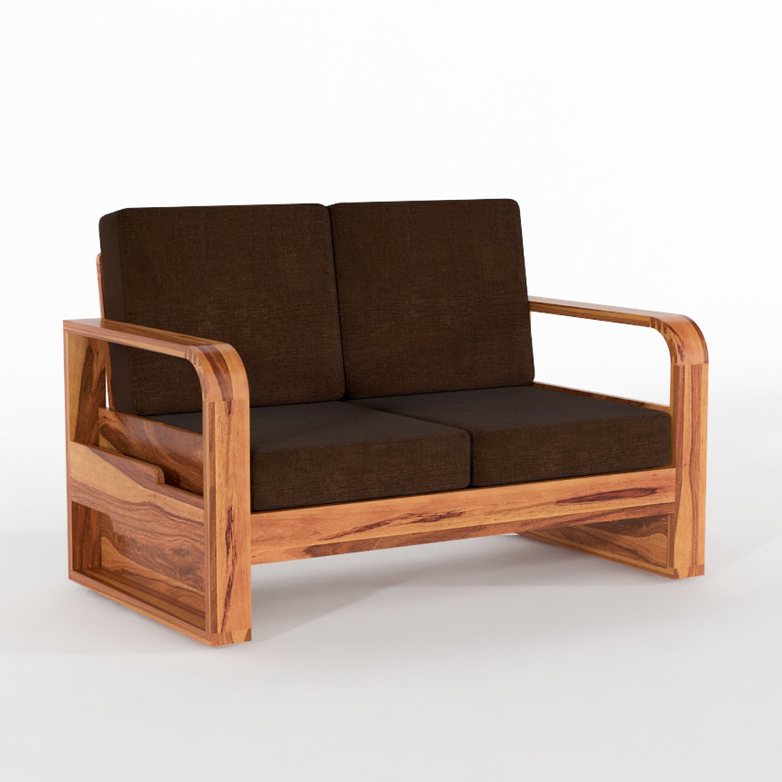 Orynel Sheesham Wooden 4 Seater Sofa Set (Honey Finish)