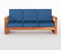 Brivon Sheesham Wooden 5 Seater Sofa Set (Honey Finish)
